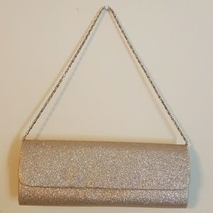 Gold glitter shoulder bag